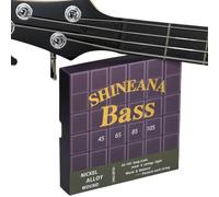 4-String Electric Bass Strings - Nickel Alloy Wound with German Hex Steel Core | Light Coating for Longevity | Vacuum Sealed (45-105 Medium) | Smooth Feel & Balanced Warm Tone (Full-Coating)