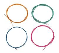 4-String Electric Bass Strings - Steel- Alloy, & Lightweight, Color-Coded Blue/Rose/Red/Yellow/Green for Easy String Identification - Ideal for Beginners and Intermediate Players