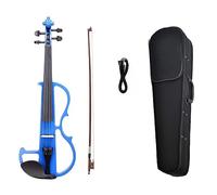 4-String Electric Violin Mute Fiddle Solidwood Student Violino Brazilwood Bow Bridge Lead Preamp Strap Foam Protect Case