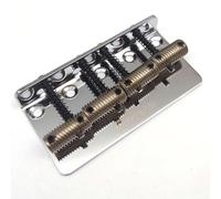 4-String Fixed Bridge 57mm Threaded Saddles Chroume for Jazz Bass Guitar Replacement Parts