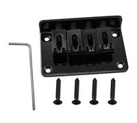 4-String Guitar Bridge LQ Industrial Black 4-String Fixed Bridge Replacement Parts for Cigarbox Electric Guitars Ukulele Hard-tail Bridge