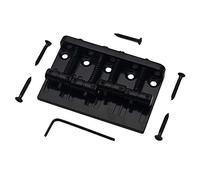 4 String Hardtail Guitar Bridge for Precision Jazz Style, Black