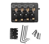 4 String Headless Electric Bass Bridge, Premium Zinc Alloy Brass Replacement for 4 String Headless Electric Bass (Black)