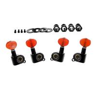 4 String Musical Instrument Tuning Pegs Metal Alloy Construction Transparent Cover Easy Installation Accessories Easy to Install Tuning Machine