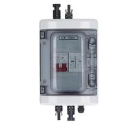 4 String PV Combiner Box, IP65 Waterproof Solar Combiner Box with 32A Circuit Breaker, Solar Connectors for Grid Connected and Off Grid Photovoltaic Solar Panel Systems