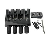 4 String Slightly Adjustable String Spacing Headless Bass Bridge Black Base CNC Processing