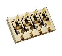 4 String Vintage Adjustable Metal Plate Bass Bridge(Gold)