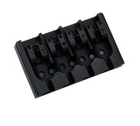 4 String Vintage Adjustable Metal Plate Bass Bridge(Schwarz)