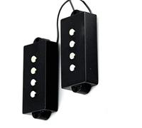 4 Strings Bass Electric Guitar Pickups Black Guitar Replacement Parts Fiber Spool Pickups Set