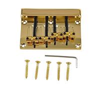 4 Strings Bass Guitar Bridge Metal Fixed Hardtail Tailpiece Bridge Saddle With Mounting Screws For Electric Guitar Bass