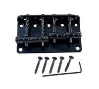 4 Strings Bass Guitar Bridge Metal Fixed Hardtail Tailpiece Bridge Saddle with Mounting Screws for Electric Guitar Bass
