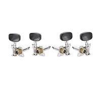 4 Strings Classical Guitar Instrument Accessories Ukulele Heads Tuner Set, Metal Structure with High Quality Internal Gear for Fast and Accurate Tuning, Easy Installation for