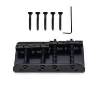 4 Strings Hardtail Bridge Bass Bridge Saddles 4 Saddles Hardtail Zinc Alloys Tailpiece Electric Bass Bridge Replacements Top Load Bridge Guitar Part
