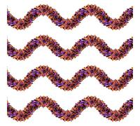 4 Strings Total 26.4 FT Halloween Full Fringe Tinsel Garlands - Each 6.6 FT Black Orange Purple Metallic Garland for Halloween Parties, Haunted Houses, and Spooky Decorations