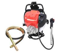 4-Stroke Backpack Concrete Vibrator, 1.4HP Gas Powered Vibrating Concrete Screed Finishing Machine, Cordless Vibrating Tool with 2.5M Rod, for Remove Air Bubble, Mix Construction Tool