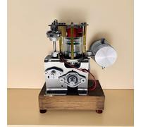 4-Stroke Engine Kit, Transparent Combustion Chamber, Water-Cooling Loop & Real-Time Heat Dissipation for Science Education and Hobbyists