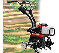 4-Stroke Garden Petrol Tiller, Lawn Soil Cultivator Rotovator Engine Lightweight Compact Powerful Sure Grip Handles Built to Be Dependable and Heavy, for Ploughing
