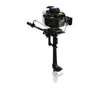 4 Stroke Outboard Motor 2.2KW 3HP Petrol Boat Engine Trolling Motor 5500RPM with CDI & Wind Cooling System & Fuel Tank1.2L & Anti-vortex Plate for Dinghies Fishing Boats Kayak