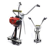4-Stroke Petrol Concrete Vibrator 35.8cc Screed Gasoline Engine Screed & Leveling Machine Red Floor Vibration Leveling Machine Emergency Stop for Construction, Bridges, Floor