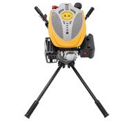 4 Stroke Post Hole Digging Machine with 173cc Engine, Heavy Duty Soil Drilling Machine Two Man Earth Digging Machine with 4 Ergonomic Handles, for Fencing Gardening Construction