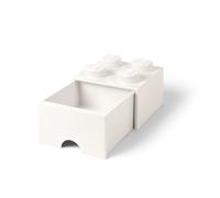 4-Stud Brick Drawer - White