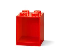 4-Stud Brick Shelf - Bright Red