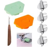 4 Stück Magnetic Seam Guide for Sewing Machine,Magnetic Seam Guide,Magnetic Sewing Machine Guide,Kommt mit 2 Polygonalen Regeln und 1 Fadenpicker,Geeignet für Heimwerkerhandwerk (7-10 Mm)