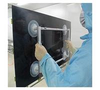 4 Suction Cup LCD TV Screen Sucker TV Screen Vacuum Chuck Suction Cup Glass Pump Handle Tools Vacuum Lifting Tool DIY(Handle Width 250mm)