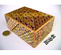 4 sun 12 steps Japanese Puzzle Box with handwritten tag UK stock Koyosegi Secret Box with compartment Keepsake Box Made in Japan Handmade,Brown,12 x 82 x 53cm / 4.75'' x 3.25'' x 2''