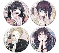4 The Fragrant Flower Badge 58MM Anime Figure Cool Colorful Brooch Pins Cosplay Bag Pins Decoration Set