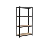 Songmics Boltless Steel Shelving Unit, Set Of 2, 4-Tier Storage Rack For Garage And Shed, Black