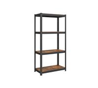 4-Tier 520 kg Capacity Shelf, Rustic Brown + Black / 1
