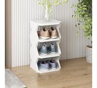 4 Tier 6 Tier 7 Tier 8 Tier Narrow Shoe Rack Space Saving Entryway for Closet Bedroom Hallway White (58cm 22.8in) Perfect for Small Spaces