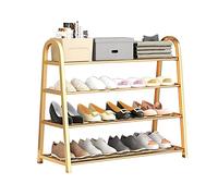4-Tier A-Shape Free Standing Shoe Rack - Holds 12-16 Pairs Stackable Shoe Storage Shelf for Entryway Bedroom Closet Garage - Easy Assembly Stylish Gold Finish Size: 29.5"