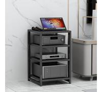 4-Tier Adjustable Corner TV Stand AV Media Rack & Entertainment Center Stylish Audio Tower for DVD Players & Game Consoles Space-Saving Furniture (Color: A)