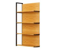 4-Tier Adjustable Steel Shelf Cold-Rolled Wood Grain h Versatile Assembly for markets Drugstores Retail Displays Sturdy Sto Solut