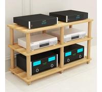 4 Tier Audio Stand Open HiFi Racks Audio Rack Cabinet Wood Audio Component Cabinet Living Room Media Components Cabinet 2/3 Tier Stereo Shelf for Servers & AV Gear