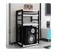 4-Tier Audio Video Media Stand - 96cm High Shelving Cabinet for Home, Office & Theater - Open Stereo Rack Tower for AV Components - Modern White Design (50x40x96cm)