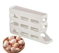 4 Tier Automatic Rolling Egg Holder for Fridge, 30 Eggs Dispenser for Kitchen, Home, Grocery, Picnic, Camping Car