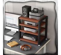 4-Tier AV Stand Cabinet - Multi-Functional Media for Gaming & Entertainment - Compact rage Rack (45x35x48cm) - Ideal for Small Spaces