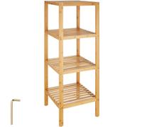 4 TIER BAMBOO WOODEN KITCHEN BATH BATHROOM SHELF RACK ORGANISER UNIT STORAGE