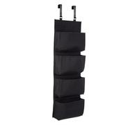 Premier Housewares 4-Tier Over Door Hanging Organiser, Black, 10 x 34 x 90 cm