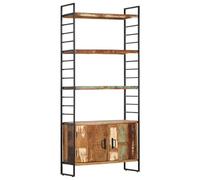4-Tier Bookcase 80x30x180 cm Solid Reclaimed Wood
