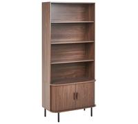 4 Tier Bookcase BRADLEY 180 cm Dark Brown
