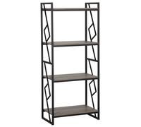4 Tier Bookcase FORRES 143 cm Brown/ Black