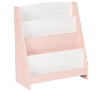 Beliani 4 Tier Bookcase LILOET Engineered Wood 70 cm Pastel Pink, Pink