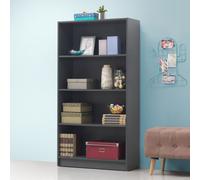 Essentials Tall Bookcase - Dark Grey, Grey