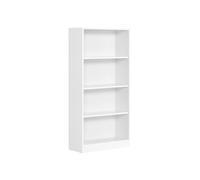 4 Tier Bookcase with Adjustable Shelves, White / 24 x 60 x 121.5 cm / 4 Shelves