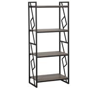 Beliani 4 Tier Bookcase Forres 143 Cm Brown/ Black