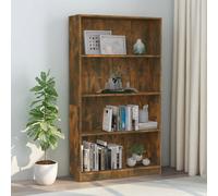 4 Tier Bookshelf Standing Shelf Storage Rack Book Cabinet Engineered Wood vidaXL